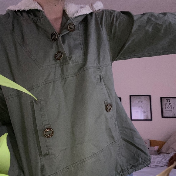 Mossimo Green Cargo Pullover Jacket - Picture 5 of 8